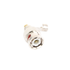 conector bnc macho en 75 ohm, para cable coaxial rg 59 / con base de alivio negra de pvc, níquel/ oro/ ptfe.
