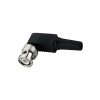 conector bnc macho de 75 ohm en Ángulo recto con base plástica de alivio en pvc para cable coaxial rg 59/ rg 6.