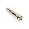 conector bnc macho de 75 ohm, con base de resorte para montar a presión cable coaxial rg 59/ níquel/ oro/ teflón.