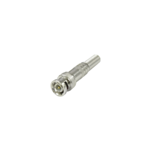 conector bnc macho de 75 ohm, con base de resorte para montar a presión cable coaxial rg 59/ níquel/ oro/ teflón.