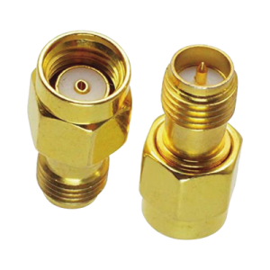 adaptador extensión, de sma macho inverso a sma hembra inverso, oro/ oro/ teflón,