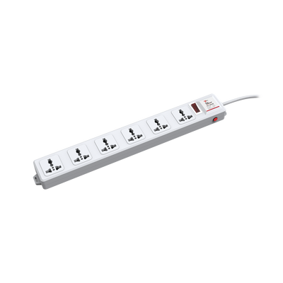 protector de 120 vca con 6 contactos de alimentación en color blanco protector de 120 vca con 6 contactos de alimentación en color blanco