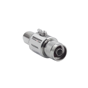 protector de línea coaxial, tipo tubo de gas y paso de c.d., para 0 2.5 ghz, 750w y 0.2 db de perdida por inserción
