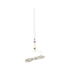 antena marina vhf en fibra de vidrio en rango de 156 a 163 mhz, incluye 4.5 metros de cable y conector pl 259 macho.