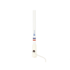 antena marina vhf en fibra de vidrio en rango de 156 a 163 mhz, incluye 4.5 metros de cable y conector pl 259 macho.