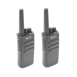 duo de radios portatiles uhf, 5w de potencia, scrambler de voz, alta cobertura, 400 470 mhz