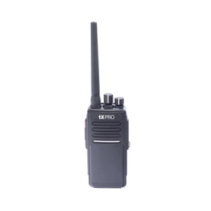 radio portátil uhf 400 512 mhz, digital dmr y analógico, 5 w, incluye antena, batería, cargador y clip, 16 canales preconfigurados