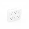 multicontacto para pared con 6 contactos color blanco,125 v /15 a