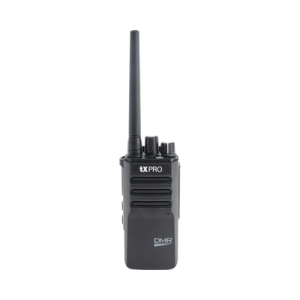 radio portátil digital dmr y analógico en la banda vhf 136 174 mhz, 64ch y cifrado de seguridad en digital.