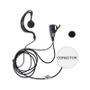 micrófono audífono de solapa ajustable al oído para icom ic f11/ 14/3021/ 3013/ 3103/ 3003/ 1100d/2100d
