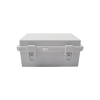 gabinete plástico para exterior (ip65) de 150 x 220 x 105 mm cierre por broche.