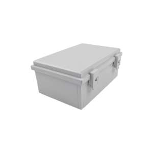 gabinete plástico para exterior ip65 de 170 x 251 x 101 mm cierre por broche.