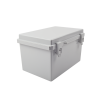 gabinete plástico para exterior (ip65) de 185 x 285 x 180 mm cierre por broche.