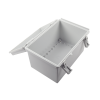 gabinete plástico para exterior (ip65) de 185 x 285 x 180 mm cierre por broche.