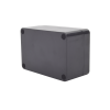 gabinete plástico negro para exterior (ip65) de 100 x 68 x 50 mm cierre por tornillos.
