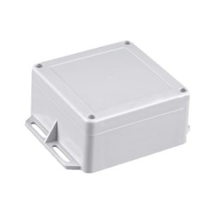 gabinete plástico gris para exterior (ip65) de 120 x 120 x 60 mm cierre por tornillos.