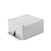 gabinete plástico gris para exterior (ip65) de 120 x 120 x 60 mm cierre por tornillos.
