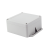 gabinete plástico gris para exterior (ip65) de 120 x 120 x 60 mm cierre por tornillos.