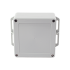 gabinete plástico gris para exterior (ip65) de 120 x 120 x 60 mm cierre por tornillos.