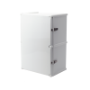 gabinete plástico para exterior (ip65) de 560 x 380 x 265 mm cierre por broche.