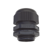 conector plástico negro tipo glándula para rosca npt 1"