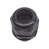 conector plástico negro tipo glándula para rosca npt 1"