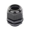 conector plástico negro tipo glándula para rosca npt 1"
