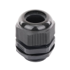 conector plástico negro tipo glándula para rosca npt 1"