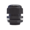 conector plástico negro tipo glándula para rosca npt 1"