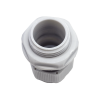 conector plástico blanco tipo glándula para rosca npt 1/2"