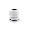 conector plástico gris tipo glándula para cable de 10 a 14 mm de diámetro.