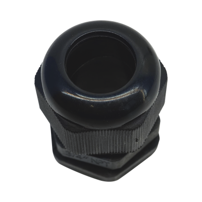 conector plástico negro tipo glándula para rosca npt 3/4" conector plástico negro tipo glándula para rosca npt 3/4"
