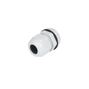 conector plástico tipo glándula para cable de 4 a 8 mm de diámetro.