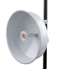 antena direccional de alta resistencia, ganancia 30 dbi, (4.9 6.4 ghz), plato hondo para mayor inmunidad al ruido, conectores n hembra, montaje incluido.
