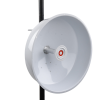 antena direccional de alta resistencia, ganancia 30 dbi, (4.9 6.4 ghz), plato hondo para mayor inmunidad al ruido, conectores n hembra, montaje incluido.