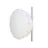 antena direccional de alta resistencia, ganancia 30 dbi, (4.9 6.5 ghz), plato hondo para mayor inmunidad al ruido, conectores n hembra, montaje y radomo incluido