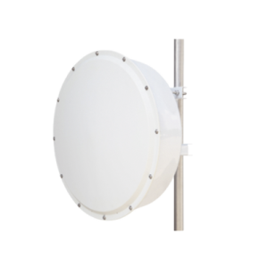 antena direccional de alta resistencia, ganancia 30 dbi, (4.9 6.5 ghz), plato hondo para mayor inmunidad al ruido, conectores n hembra, montaje y radomo incluido