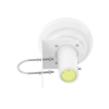 antena tipo horn de 45 °, 15 dbi, 4.9 7ghz, ideal para ambientes de alto ruido, tipo de conector rpsma, con montaje y jumpers incluidos