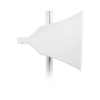 antena tipo horn de 90° , 16 dbi, ideal para ambientes de alto ruido, 4.9 6.5 ghz, , conector sma hembra, con montaje incluido