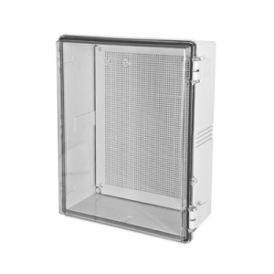gabinetes nema, cuerpo gris, cubierta transparente (400 x 500 x 160 mm), para interior y exterior, incluye panel