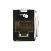 jack ultramax cat5e, utp, montaje híbrido en placa de pared (plano y angulado), color negro, punch down