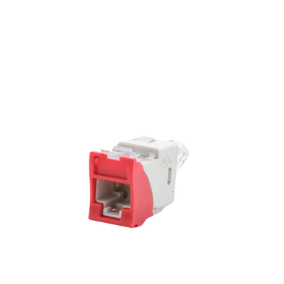 jack ultramax cat6a, utp, montaje híbrido en placa de pared (plano y angulado), color rojo, punch down jack ultramax cat6a, utp, montaje híbrido en placa de pared (plano y angulado), color rojo, punch down