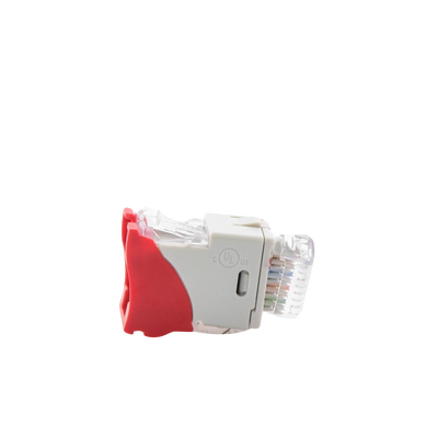 jack ultramax cat6a, utp, montaje híbrido en placa de pared (plano y angulado), color rojo, punch down jack ultramax cat6a, utp, montaje híbrido en placa de pared (plano y angulado), color rojo, punch down