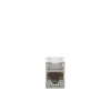 jack ultramax cat6a, utp, montaje híbrido en placa de pared (plano y angulado), color gris, punch down
