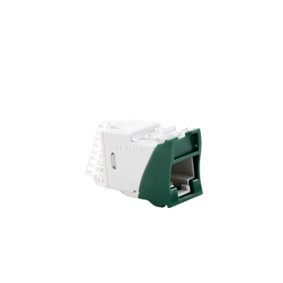 jack ultramax cat6a, utp, montaje híbrido en placa de pared (plano y angulado), color verde, punch down jack ultramax cat6a, utp, montaje híbrido en placa de pared (plano y angulado), color verde, punch down