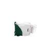 jack ultramax cat6a, utp, montaje híbrido en placa de pared (plano y angulado), color verde, punch down