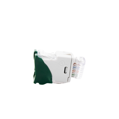 jack ultramax cat6a, utp, montaje híbrido en placa de pared (plano y angulado), color verde, punch down jack ultramax cat6a, utp, montaje híbrido en placa de pared (plano y angulado), color verde, punch down