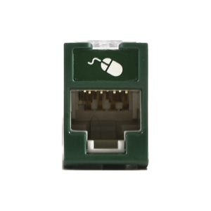 jack ultramax cat6a, utp, montaje híbrido en placa de pared (plano y angulado), color verde, punch down