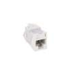 jack ultramax cat6, utp, montaje híbrido en placa de pared (plano y angulado), color blanco, punch down