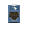 jack ultramax cat6, utp, montaje híbrido en placa de pared (plano y angulado), color azul, punch down